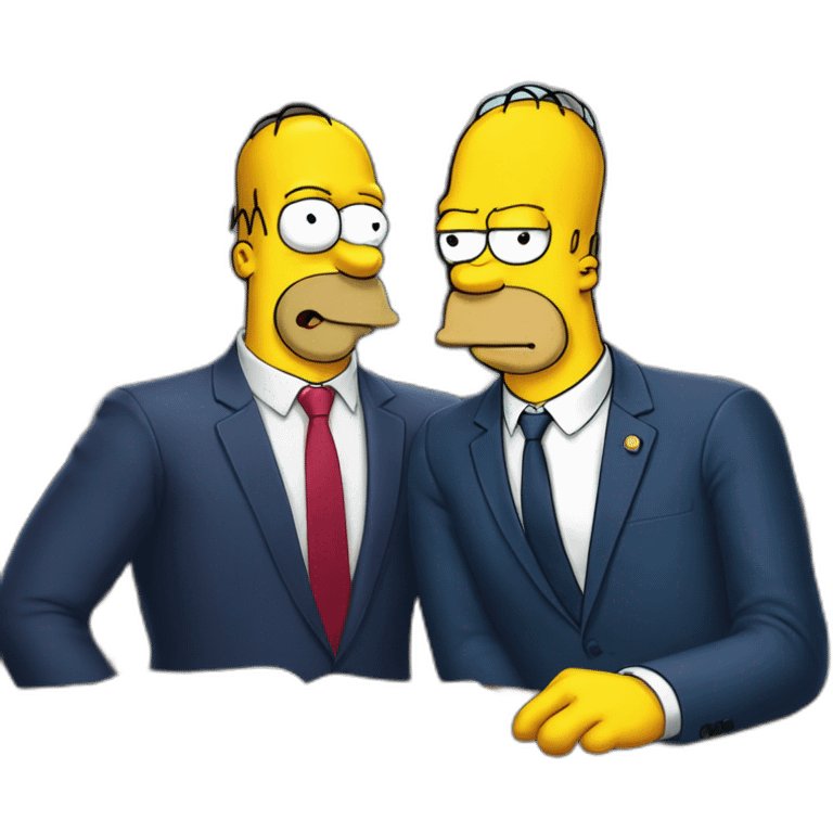 Homer simpson avec Macron emoji