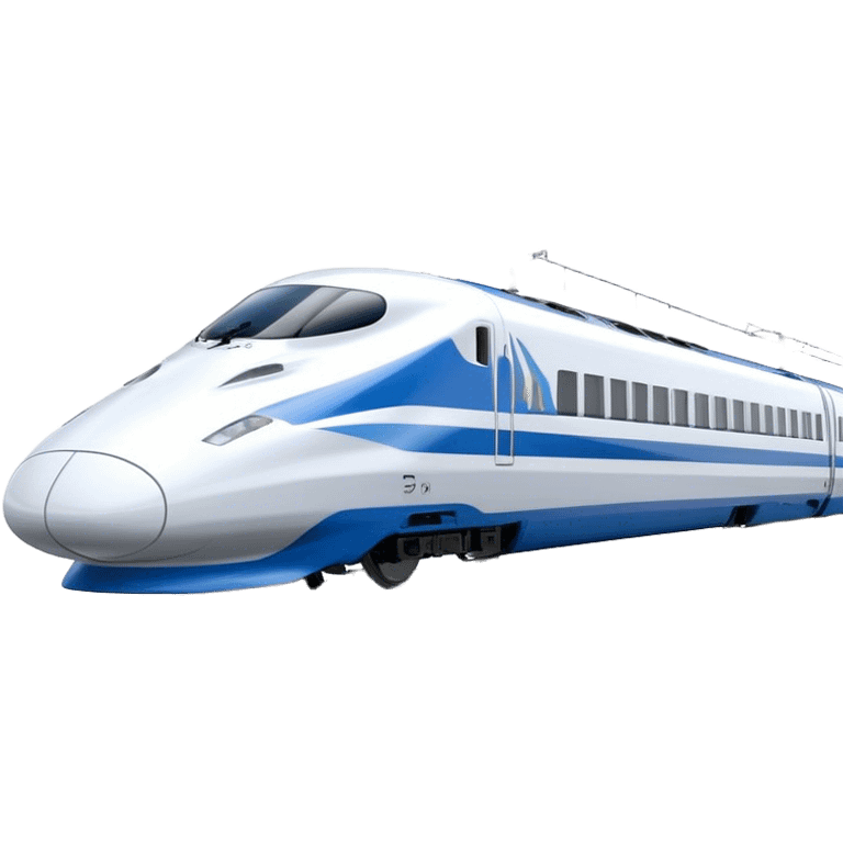 High-Speed Train (Shinkansen) - JR East (Model Year: 2021) (Iconic colour: White with blue) emoji