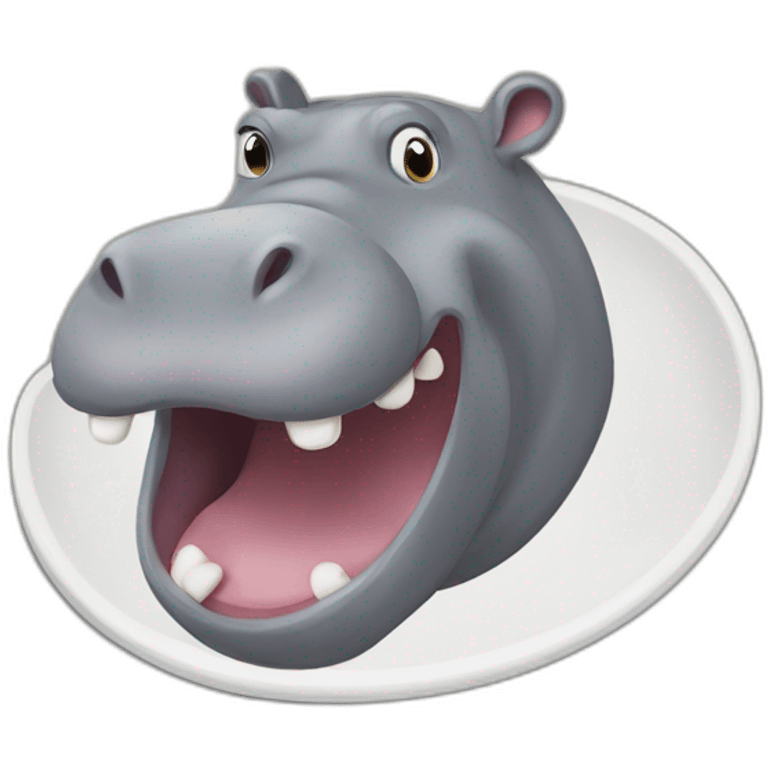 Hungry hippopotamus  emoji