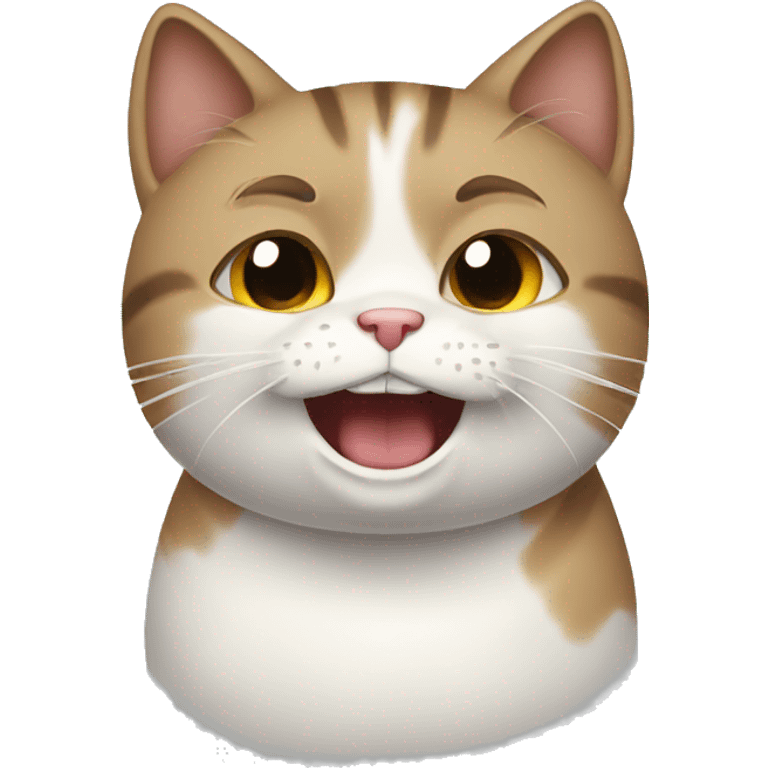 Cat crying badly but happy  emoji