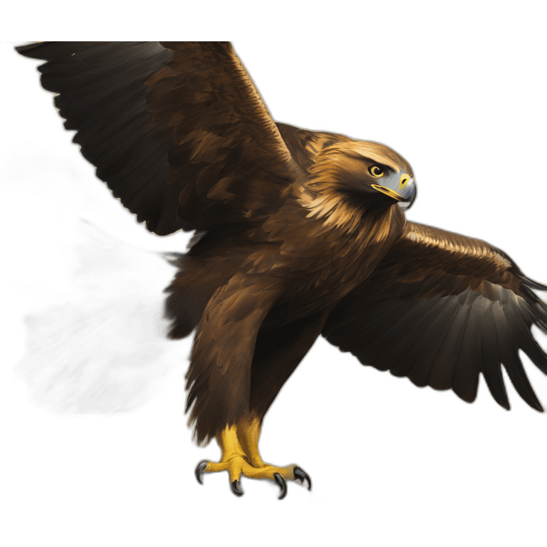 Golden eagle painting emoji