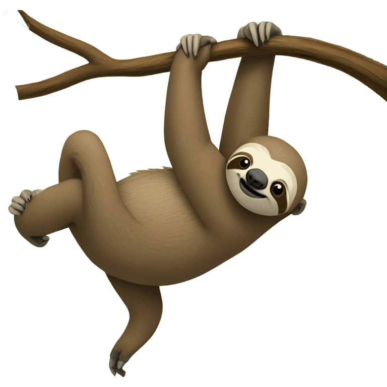 Sloth on a tree emoji