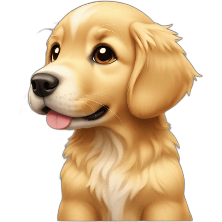 small golden retriever puppy emoji