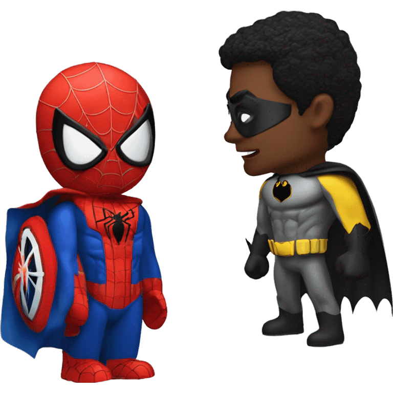 Spiderman and batman emoji