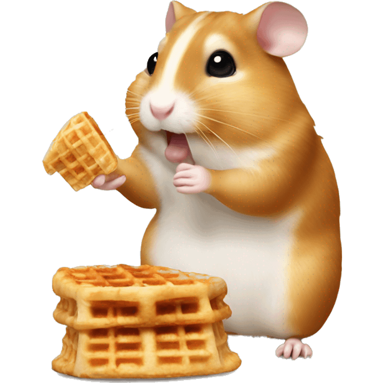 hamster eating waffle emoji