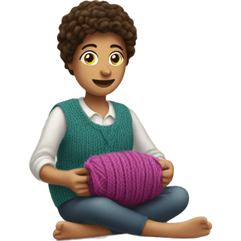 Me knitting emoji