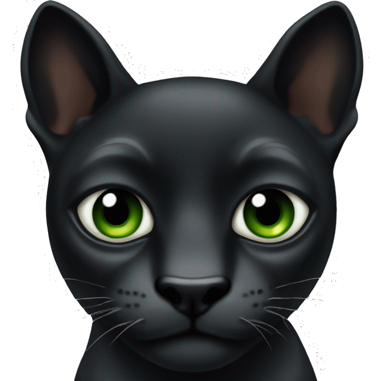 Animal pantera negra con ojos verdes emoji