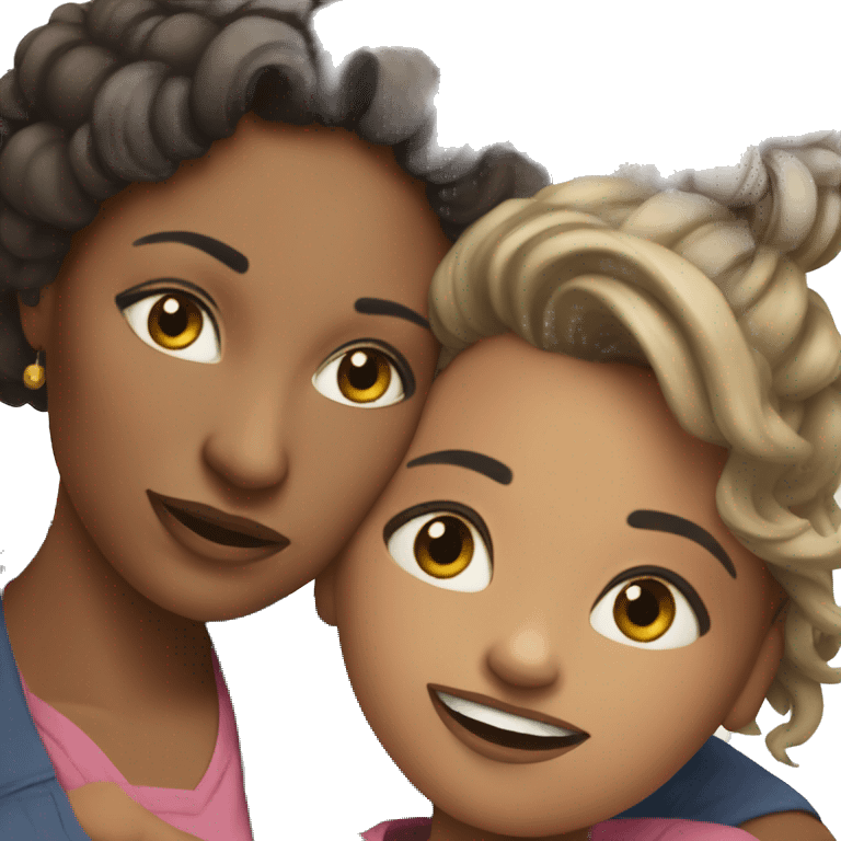 Mother daughter love emoji