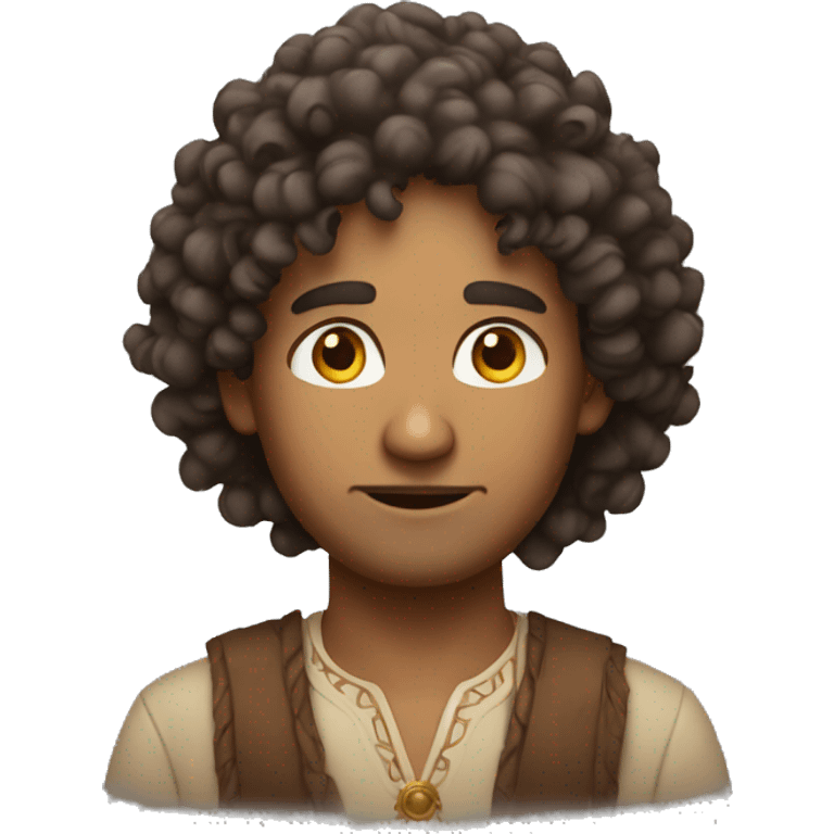 curly haired indian man emoji