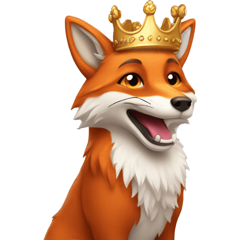 fox with crown emoji