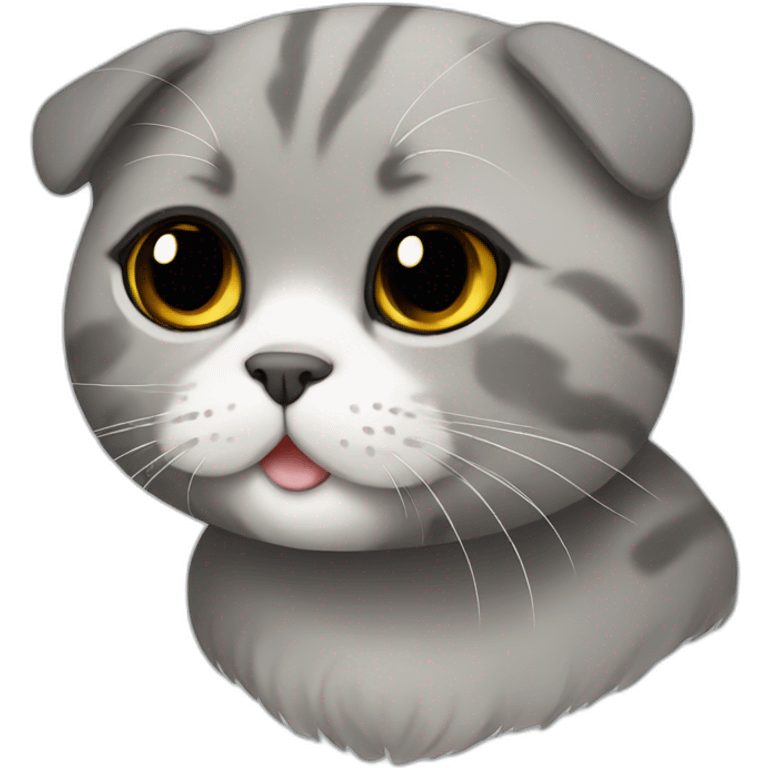 Scottish fold gray emoji