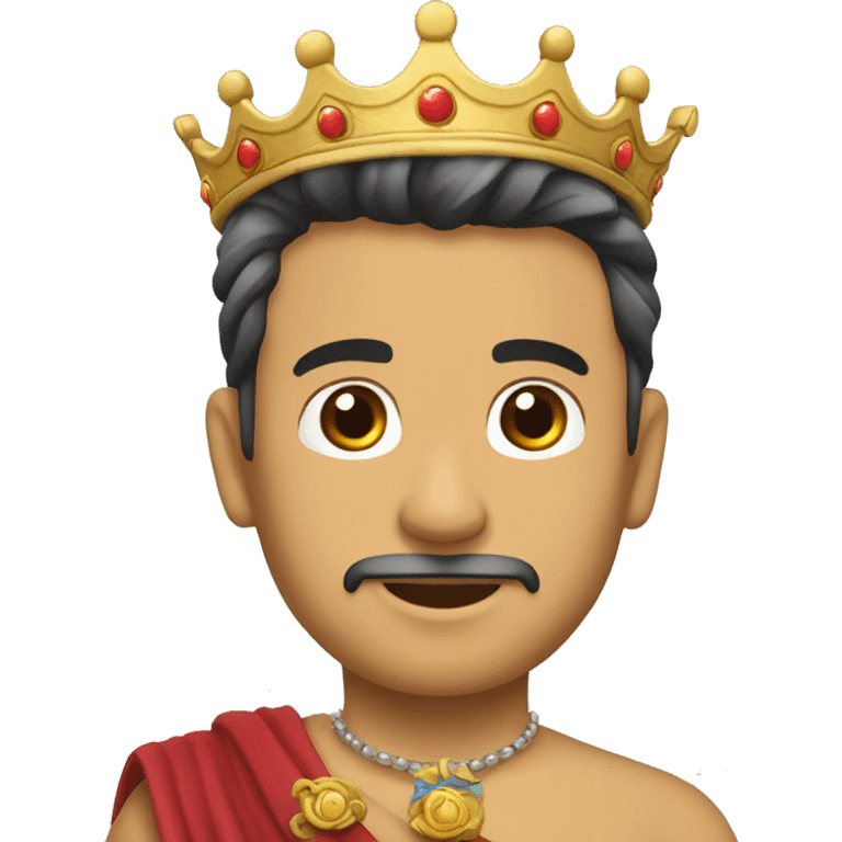 Chico con corona de rey montado en una lancha  emoji