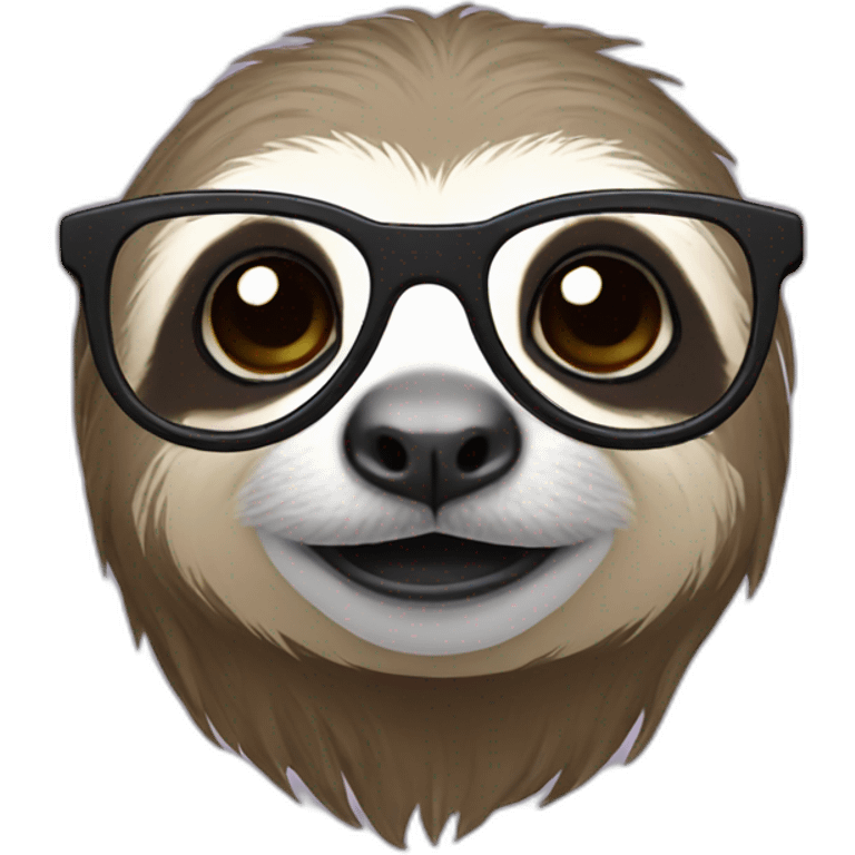 Female Sloth with glasses emoji