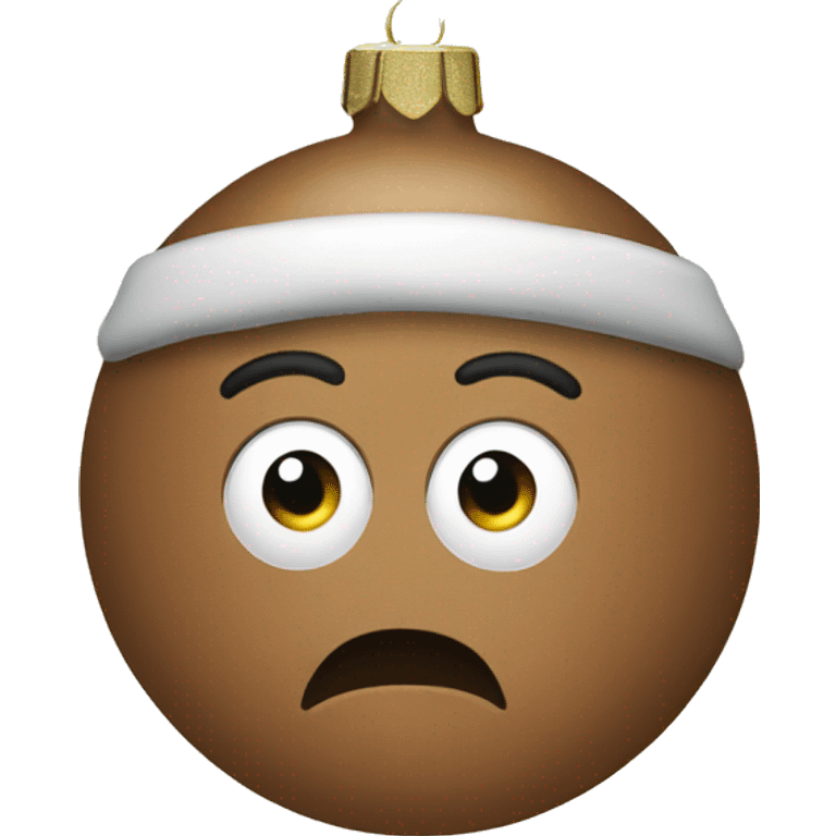 brown christmas ornament emoji