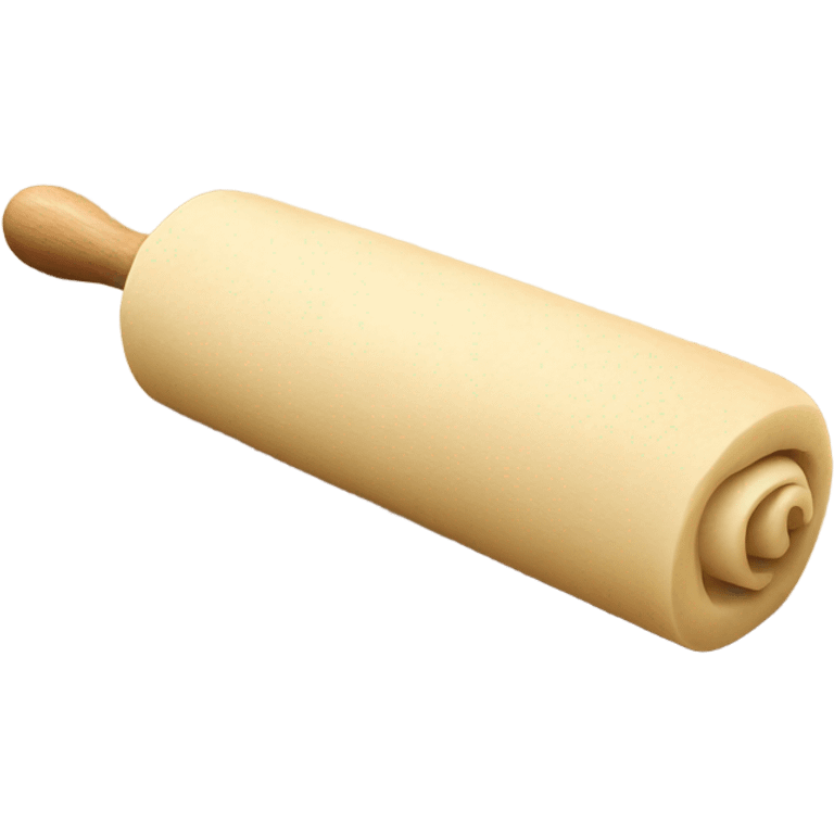 Dough being rolled by a rolling pin emoji