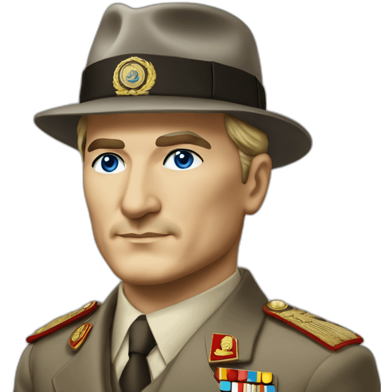 Mustafa kemal ataturk blue eyes blonde hair emoji