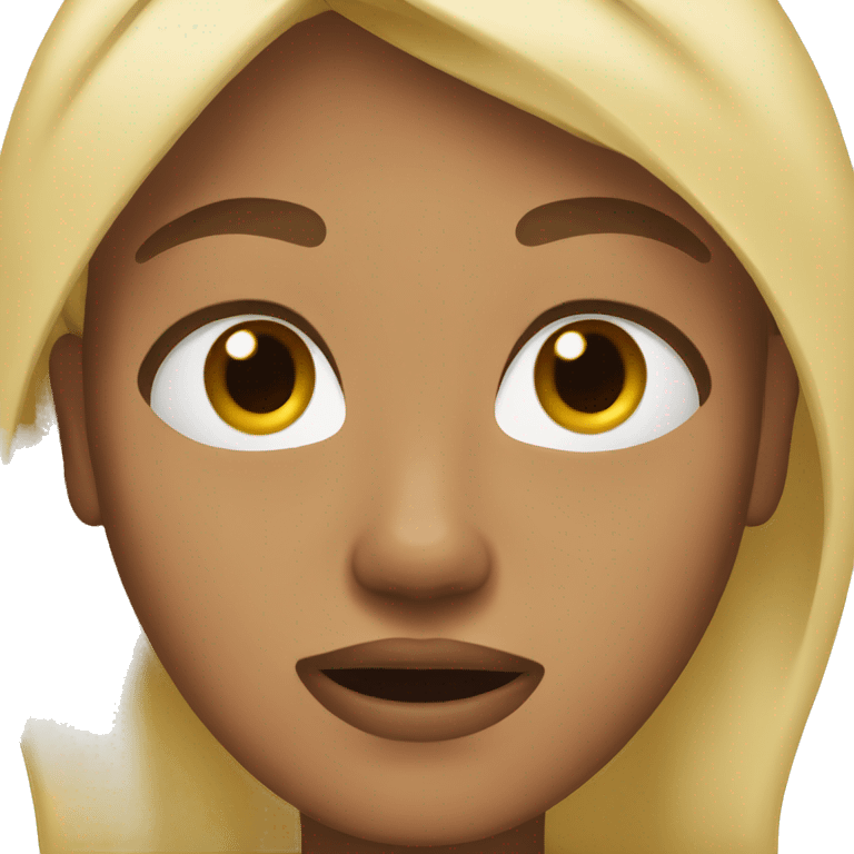 panic face brown skin blond  emoji