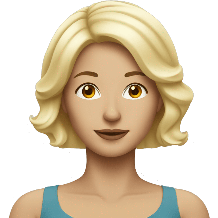 White Blonde woman relaxing emoji