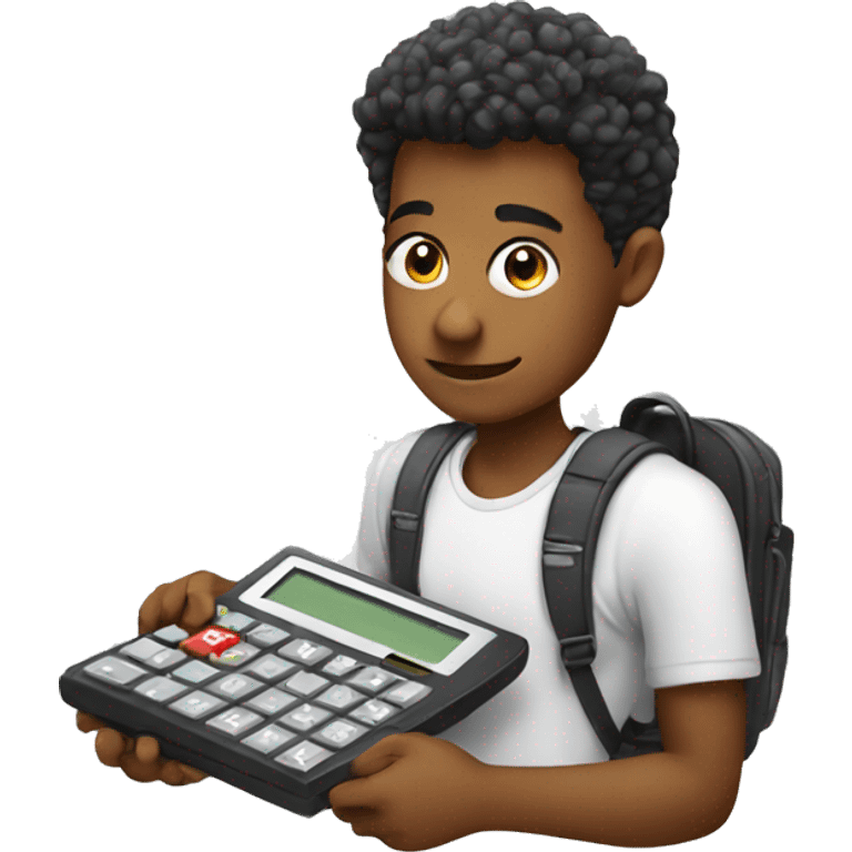 Student with calculator  emoji