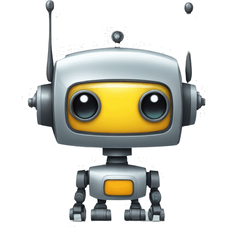 robot with an antenna on its head emoji