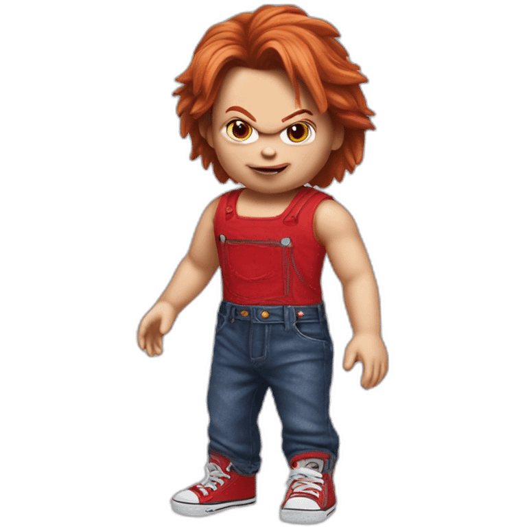 Chucky in a red camisole emoji