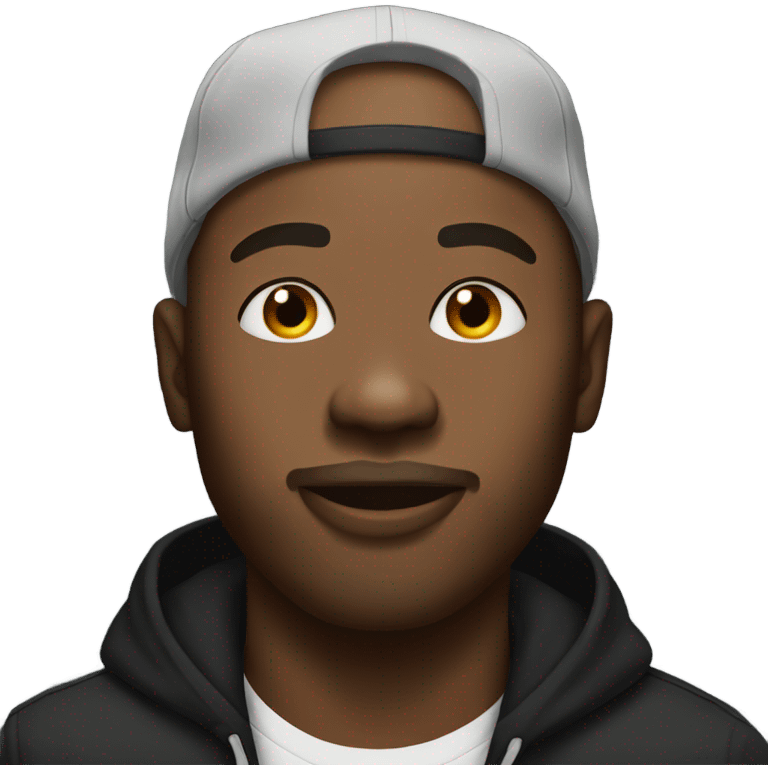 black man rapper emoji