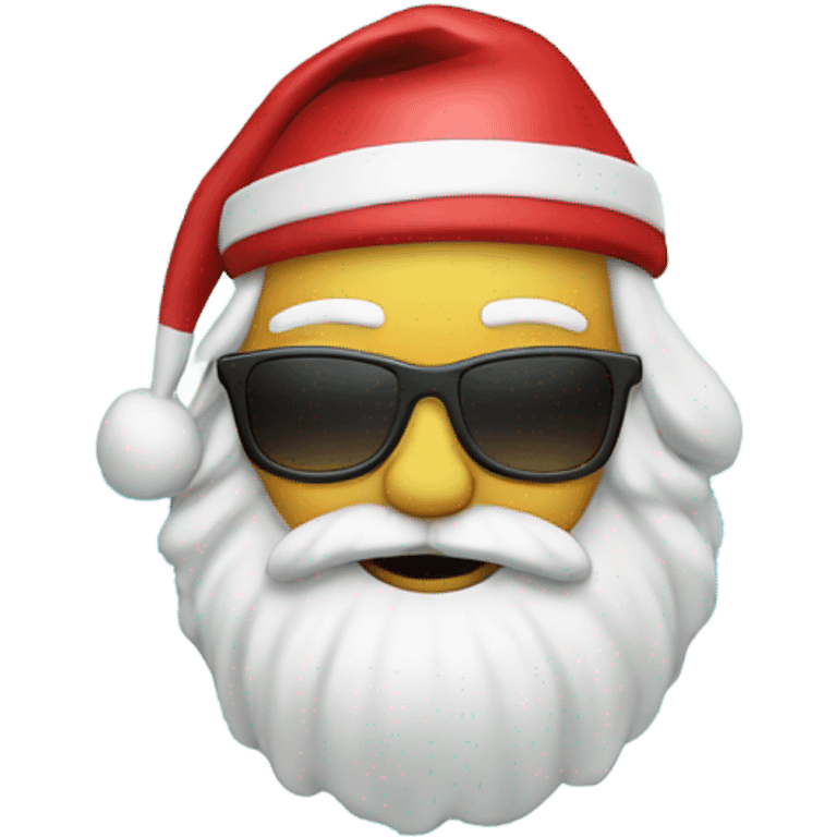 Santa on a beach  emoji