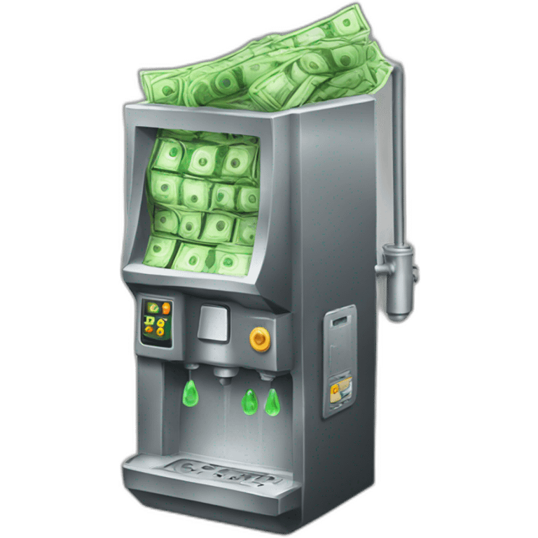 Money spray machine emoji