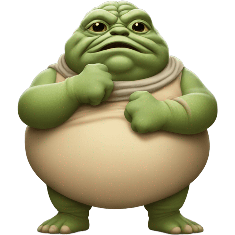 Jabba the hut working out emoji