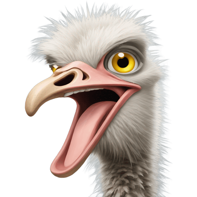 Crazy angry ostrich  emoji