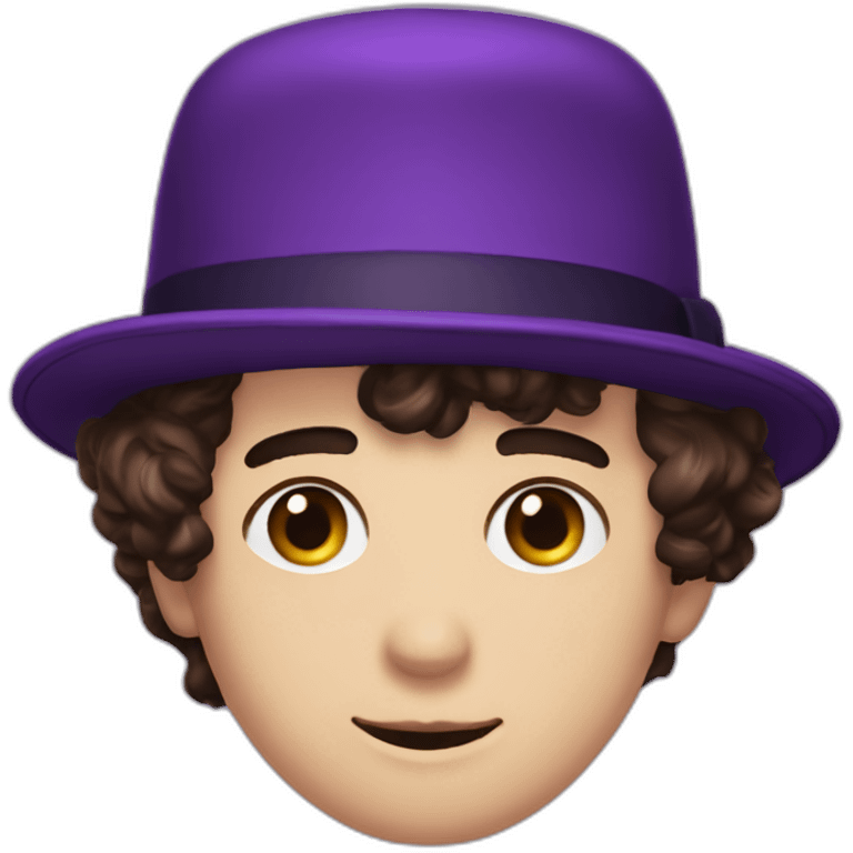 Timothée Chalamet purple bowler hat emoji