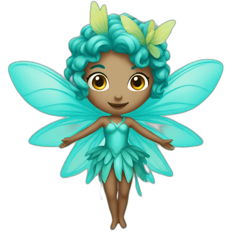 Turquoise fairy emoji