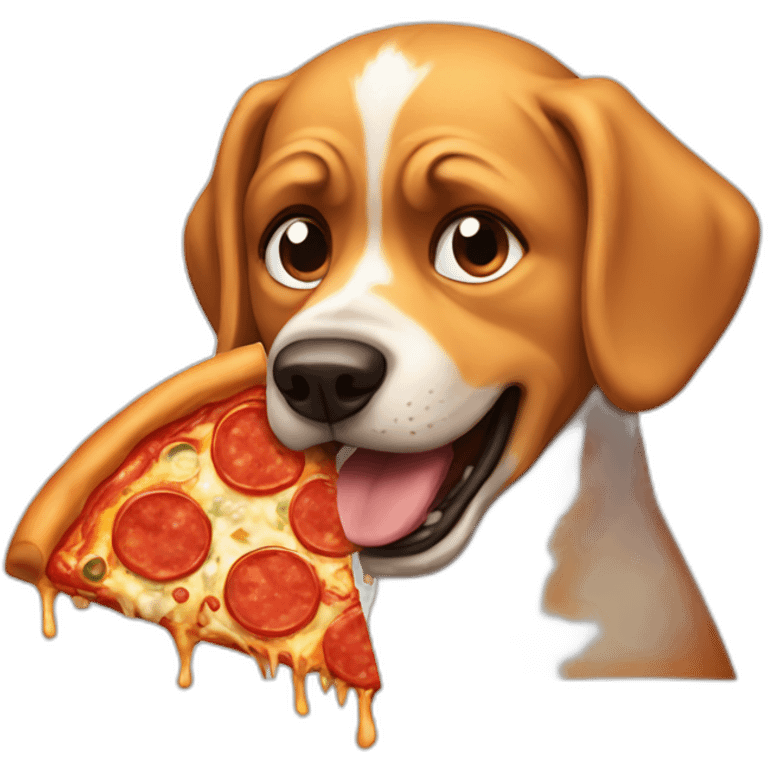 angry pizza eating a dog emoji