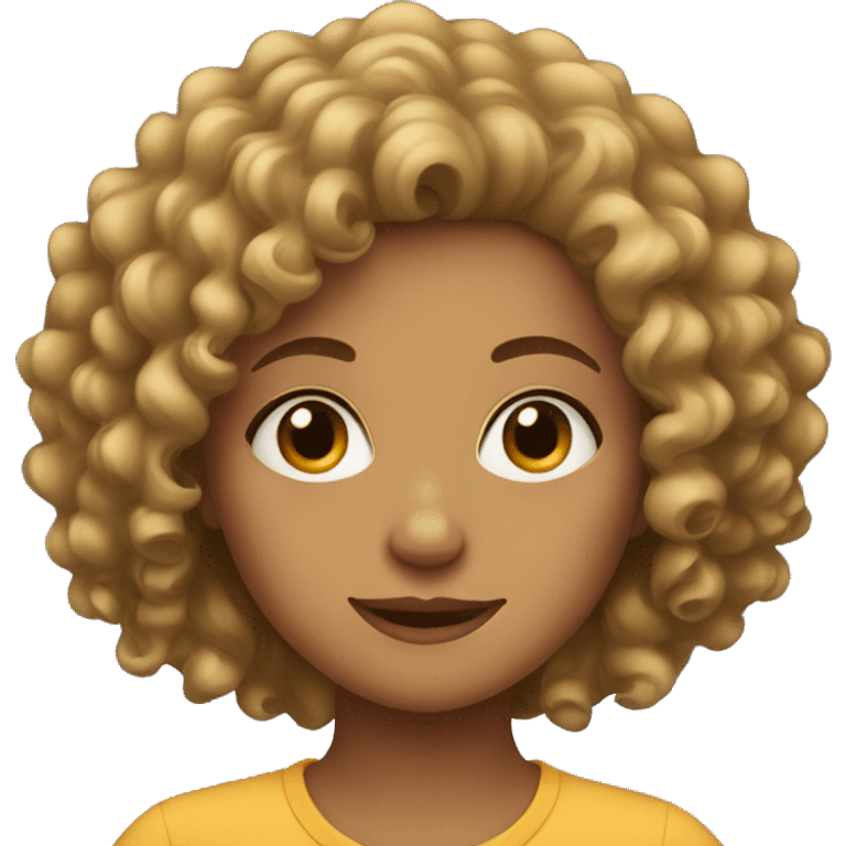 Girl with curly hair emoji