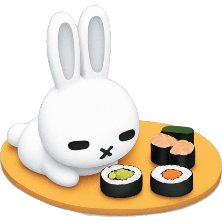 miffy eating sushi emoji