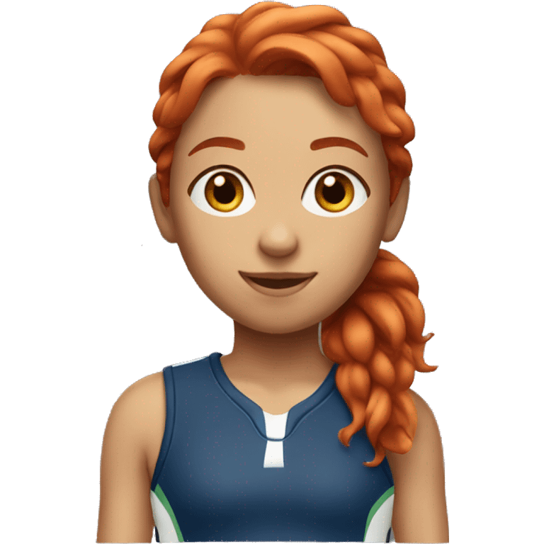 Red-haired sporty girl emoji