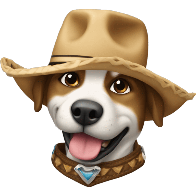 Un perro vaquero emoji