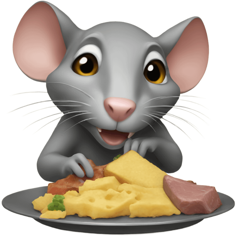 rat eating dinner emoji