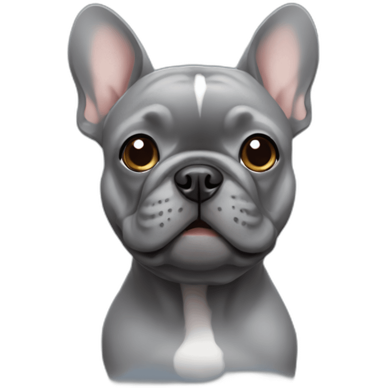 grey frenchie emoji