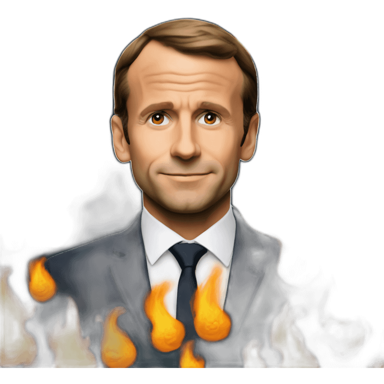 macron in fire emoji