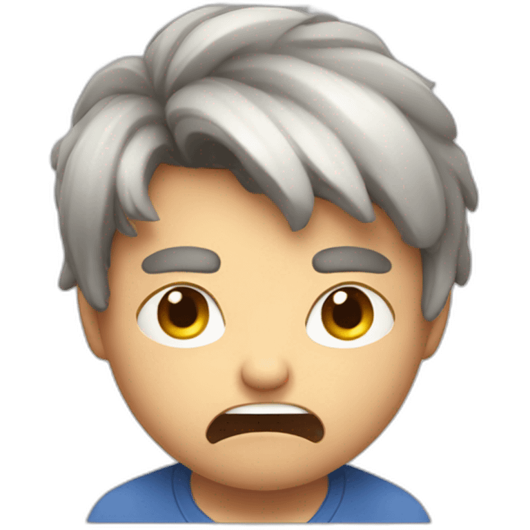 a boy angery in kitchen emoji