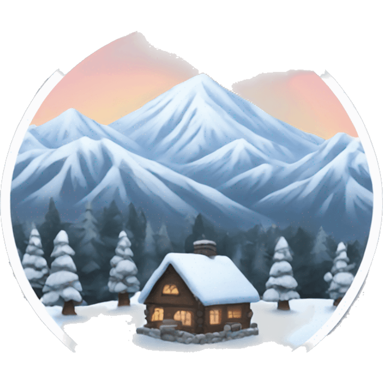 Aesthetic winter sticker emoji