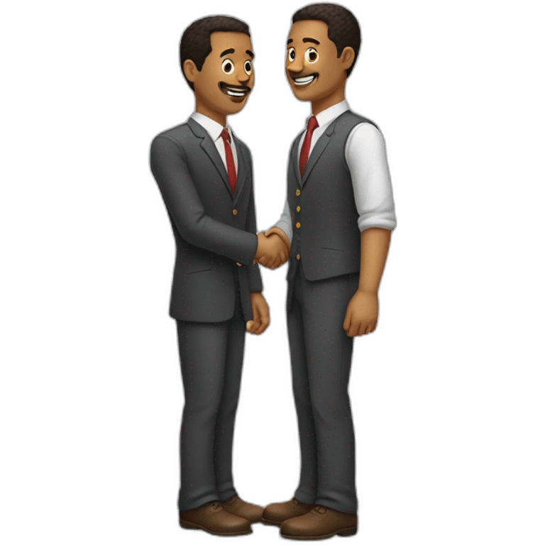 two man giving a handshake emoji