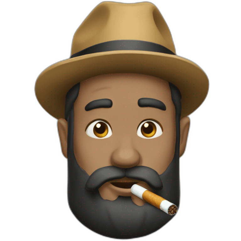 Yosef fumant une cigarette emoji