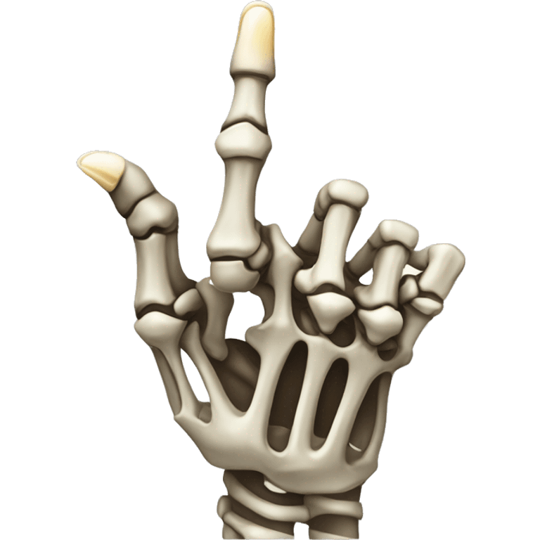 a skeleton hand with  a pointing upwards gesture with only the index finger pointing up  emoji