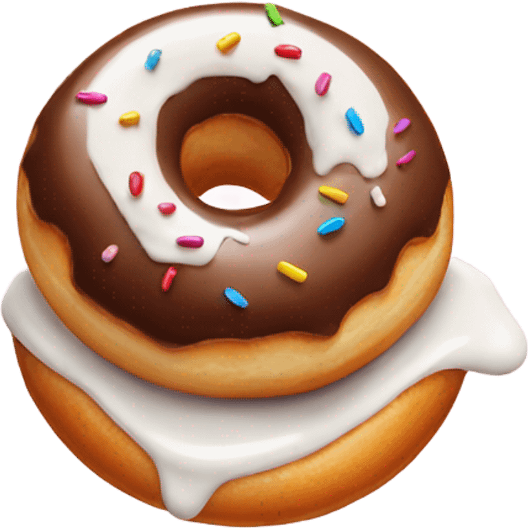 donut with cream inside it  emoji