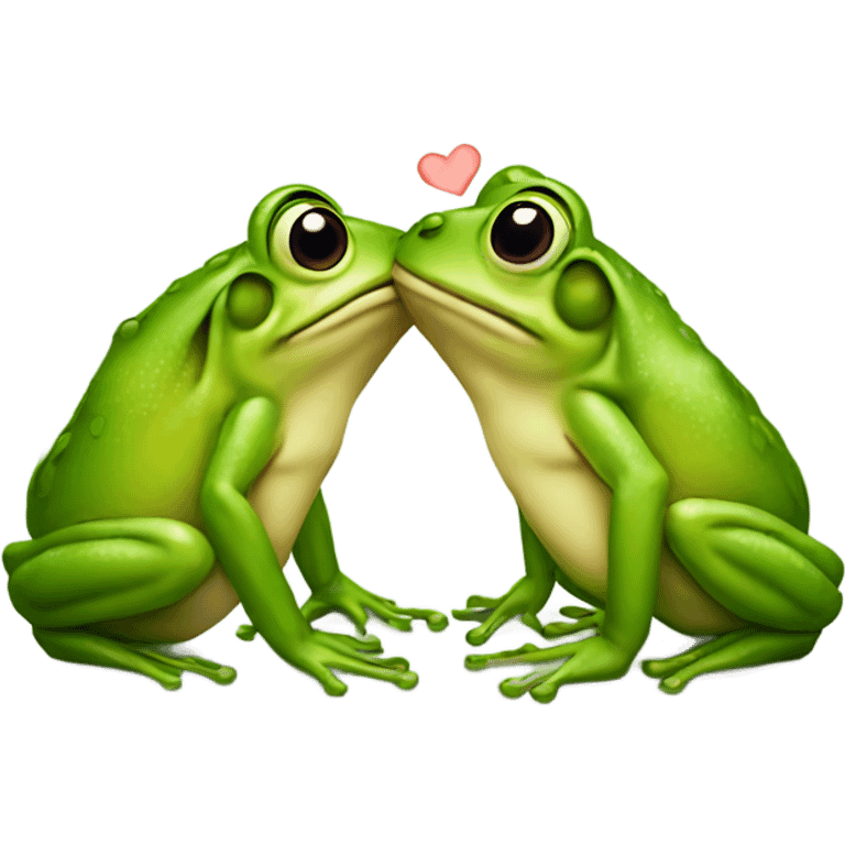 Frogs kissing  emoji