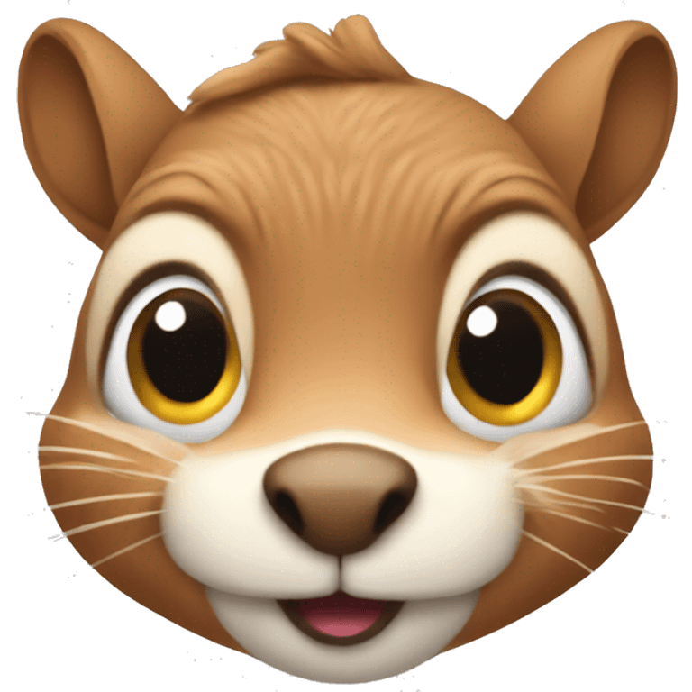 a squirrel with very inflated cheeks  emoji