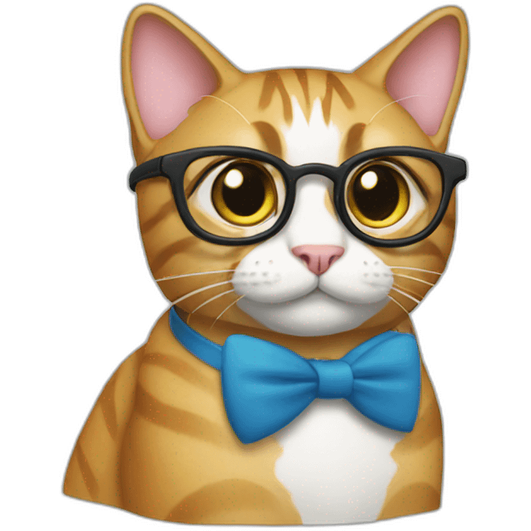 Nerdy cat emoji