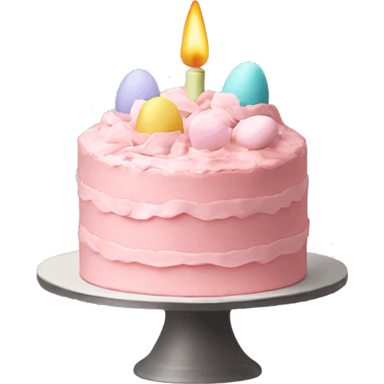 easter light pink cake emoji